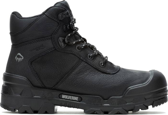 alternate view #2 of: Wolverine WW080157 Warrior, Men's, Black, Comp Toe, EH, PR, WP/Insulated, 6 Inch Boot