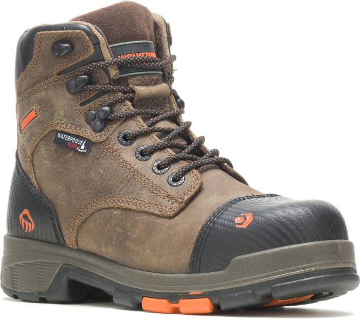 view #1 of: Bota impermeable, de 6ápulgadas, color pepitas de chocolate, de hombre, Wolverine WW10653 Blade LX CarbonMAX