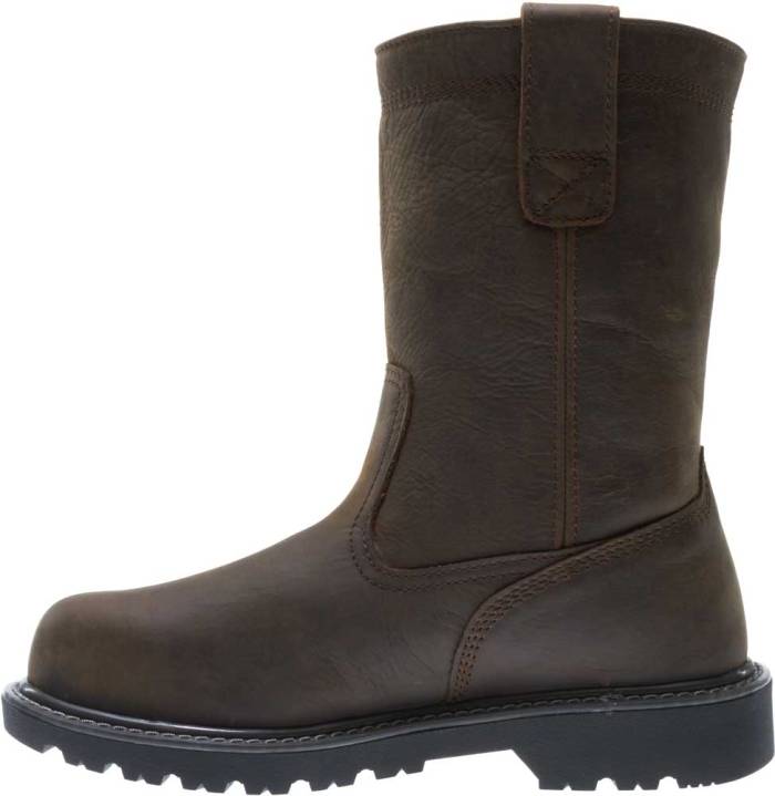 alternate view #3 of: Wolverine WW10680 Floorhand Welly Men's, Brown, Steel Toe, EH, WP, Pull On Boot