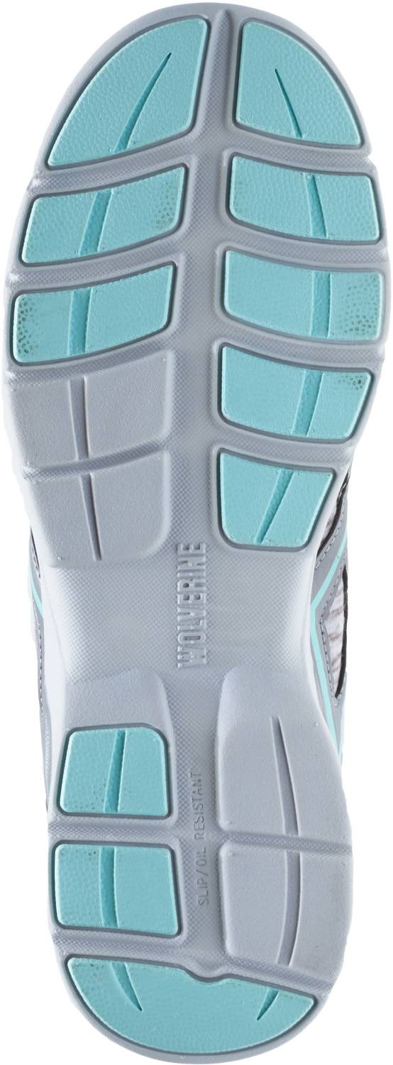 alternate view #5 of: Wolverine WW10753 Jetstream, Women's, Grey/Blue, Comp Toe, EH, Slip Resistant, Low Athletic, Work Shoe