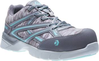 Wolverine WW10753 Jetstream, Women's, Grey/Blue, Comp Toe, EH, Slip Resistant, Low Athletic, Work Shoe