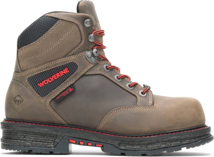 alternate view #2 of: Bota de 15ácm impermeable, EH, con puntera de material compuesto, marrÝn, de hombre, Wolverine WW201174 Hellcat UltraSpring