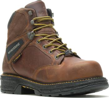 Bota de 6ápulgadas impermeable, EH, con puntera de material compuesto, marrÝn, de hombre, Wolverine WW201175 Hellcat UltraSpring