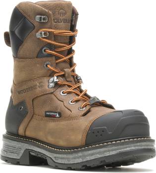 Wolverine WW211139 Hellcat, Men's, Brown, Comp Toe, EH, WP, 8 Inch, Work Boot