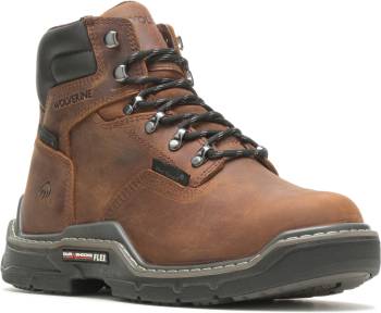 Wolverine WW211165 Raider DuraShocks, Men's, Peanut, Comp Toe, EH, Mt, WP, 6 Inch, Work Boot