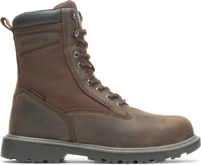 alternate view #2 of: Wolverine WW221041 Floorhand, Men's, Dark Brown, Steel Toe, EH, WP/Insulated, 8 Inch Work Boot