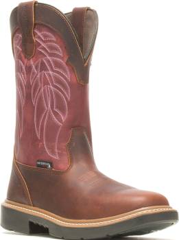 Wolverine WW231013 Rancher DuraShocks, Peanut/Red, Comp Toe, EH, WP, Pull On, Work Boot